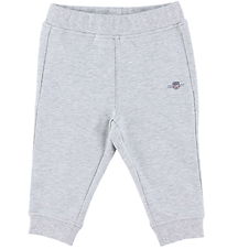 GANT Sweatpants - Shield - Light Grey Melange
