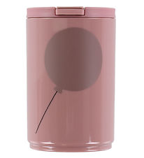 Design Letters Kop m. Sugerør - Travel - 330 ml - Rosa