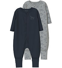 Name It Natdragt - Noos - 2-pak - NbmNightsuit - Grey Melange