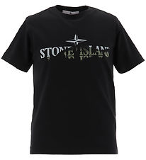 Stone Island T-shirt - Sort m. Print