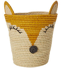 Rice Opbevaringskurv - Raffia/Søgræs - 20x30 cm - Gul/Ræv