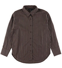 LMTD Skjorte - NlfKelle - Chocolate Brown/Stripes
