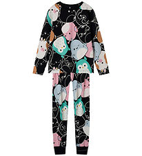 Name It Nattøj 2-delt - Squishmallows - NkfObia - Sort m. Print