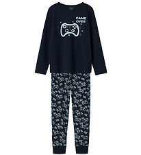 Name It Nattøj - 2-Delt - NkmNightset Game - Dark Sapphire m. Pr