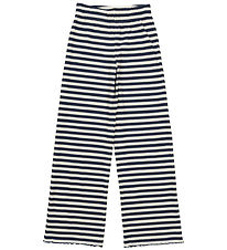 The New Bukser - Rib - TnMoore Wide - Mood Indigo Striped