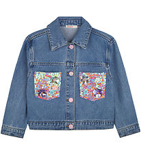 Billieblush Denimjakke - Double Stone/Brush m. Pailletter