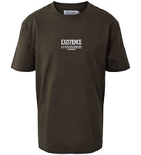 Hound T-shirt - Armygrøn m. Print