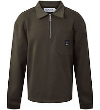 Hound Sweatshirt m. Lynlås - Armgrøn
