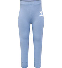 Hummel Leggings - hmlMino - Faded Denim/Marshmallow