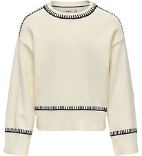 Kids Only Bluse - Strik - KogIbi - Whitecap Gray/BLACK