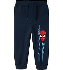 Name It Sweatpants - NmmJaan Spiderman - Navy Blazer m. Print