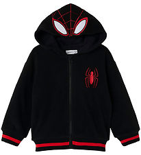 Name It Fleecejakke - NmmJared Spiderman - Sort m. Print