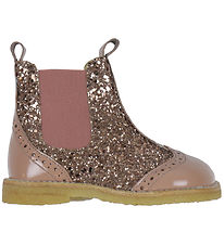 Angulus Støvler - Chelsea - Clay/Rosa m. Glimmer