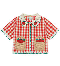 Stella McCartney Kids Skjorte - Hvid/Rødternet