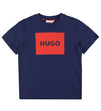 HUGO T-shirt - Medieval Blue/Rød