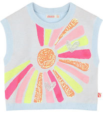 Billieblush Top - Strik - Ice Water/Multi m. Palietter