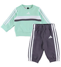 adidas Performance Sweatsæt - I3s Tib Fl - SeflaQ/White/Grestr