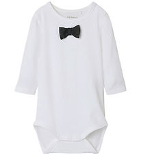 Name It Body l/æ - NbmRoxo - Bright White/Bowtie Herringbone