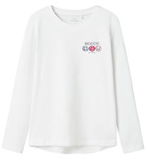 Name It Bluse - Moods - NkfVix - Bright White m. Print