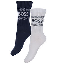 BOSS Strømper - 2-pak - Navy/Hvid