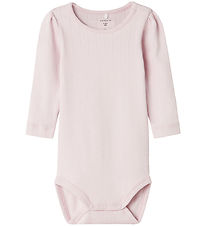 Name It Body l/æ - NbfDagnes - Light Lilac m. Hulmønster