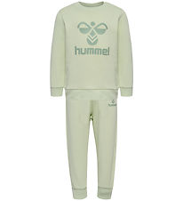 Hummel Sæt - hmlArine Crewsuit - Fog Green