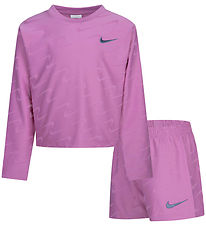 Nike Træningssæt - Bluse/Shorts - Rush Fuchsia