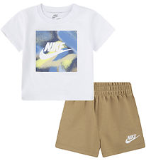 Nike Shortssæt - T-shirt/Shorts - Parachute Beige