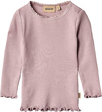 Wheat Bluse - Rib - Lace - Rose Dawn