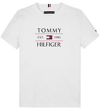 Tommy Hilfiger T-shirt - Flag - Hvid m. Logo