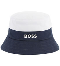 BOSS Bøllehat - Vendbar - Persian Blue/Hvid/Navy