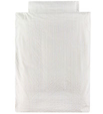 Müsli Sengetøj - Baby - Stripe bed linen baby - Balsam cream/ Ca