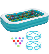 Bestway Badebassin m. Tilbehør - 262 x 175 cm - 3D Undersea Adve