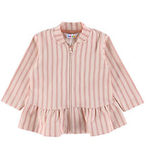 Joha Cardigan - Lyserød  m. Striber