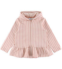 Joha Cardigan - Lyserød m. Striber