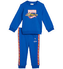 Puma x Hot Wheels Sweatsæt - Team Royal m. Print