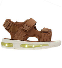 En Fant Sandaler -  Velcro w. Light - Mocha Mousse