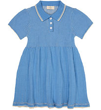 Copenhagen Colors Kjole - Strik - Sky Blue/Cream Comb