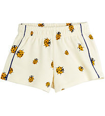 Mini Rodini Sweatshorts - Ladybugs - Off White