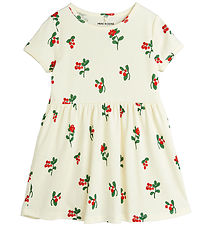 Mini Rodini Kjole - Lingonberries - Off White