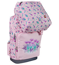 LEGO® Skoletaskesæt - Optimo - Flowers - 20 L - Lyserød