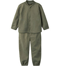 Name It Softshellsæt m. Fleece - NmmMars - Quilt - Dusty Olive