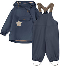 Mini A Ture Regntøj m. Seler - PU - MatWainis - Ombre Blue