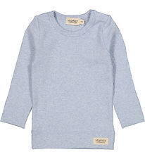 MarMar Bluse - Rib - Modal - Plain - Fresh Air Melange