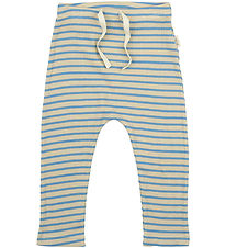 Petit Piao Bukser - Rib - Modal - Allure Blue/Dark Off White