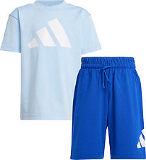 adidas performance Sæt- 160 - Glow Blue/Hvid