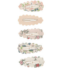 Mimi & Lula Hårspænder - 5-pak - 4 cm - Scalloped Floral Fl