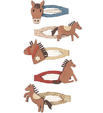 Mimi & Lula Hårspænder - 5-pak - 4 cm - Lucky Pony