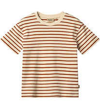 Wheat T-shirt - Fabian - Warm Caramel Stripe