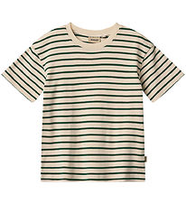 Wheat T-shirt - Fabian - Green Stripe